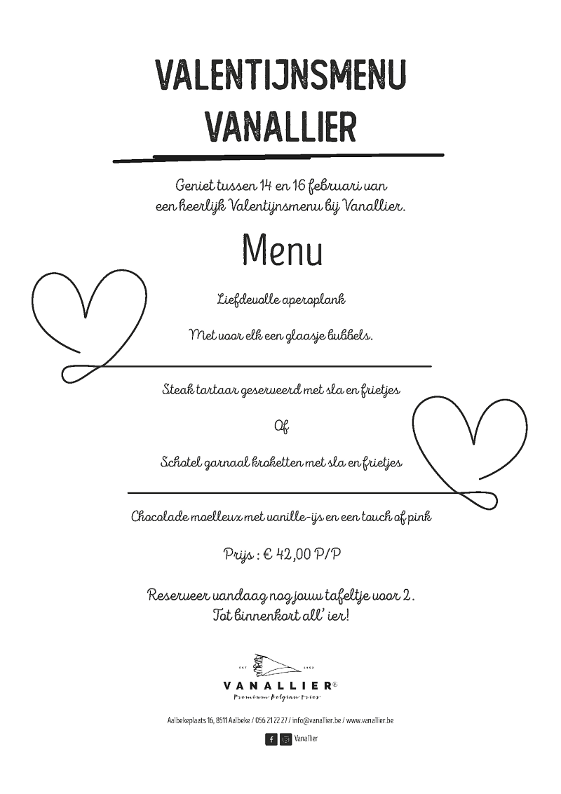 Geniet van Valentijn all'ier